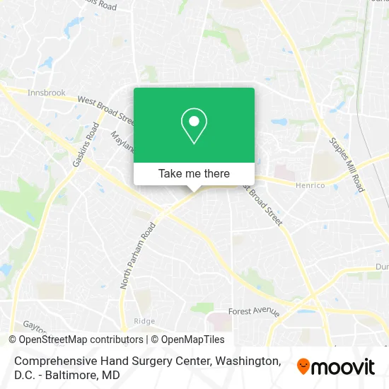 Comprehensive Hand Surgery Center map