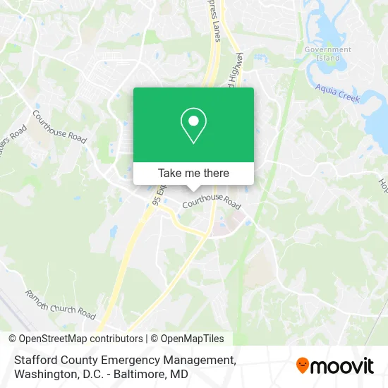 Stafford County Emergency Management map