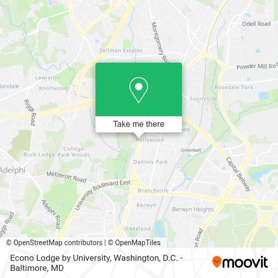 Econo Lodge by University map