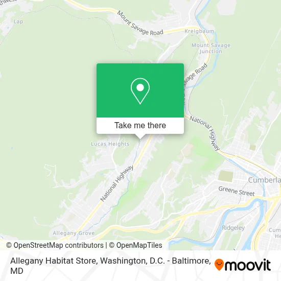 Allegany Habitat Store map