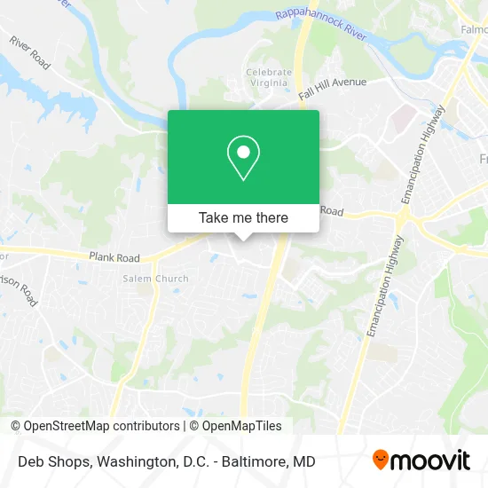 Deb Shops map