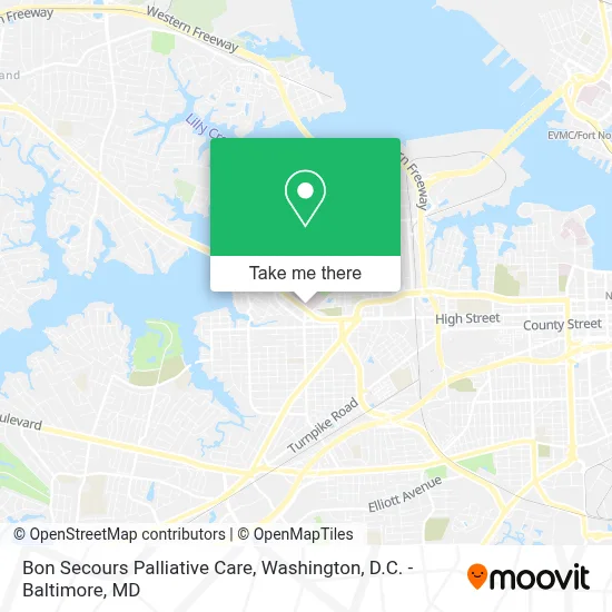 Bon Secours Palliative Care map