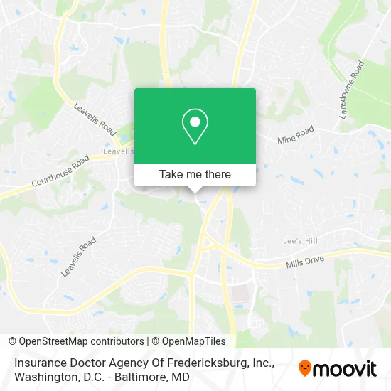 Insurance Doctor Agency Of Fredericksburg, Inc. map