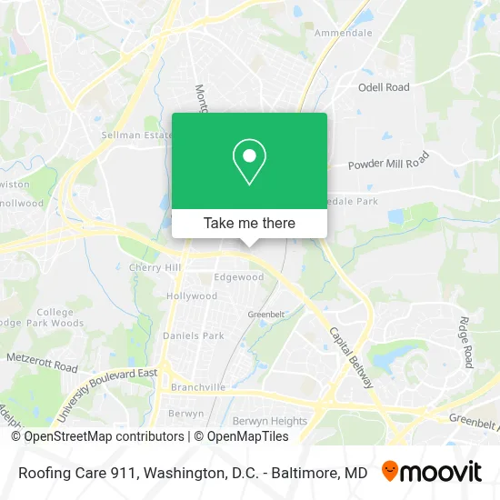Roofing Care 911 map