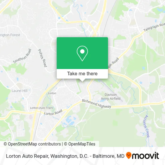 Lorton Auto Repair map