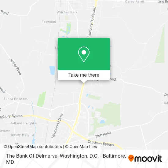 The Bank Of Delmarva map