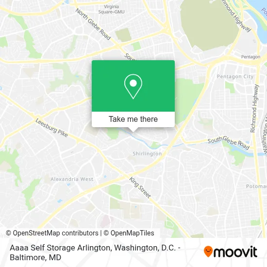 Aaaa Self Storage Arlington map