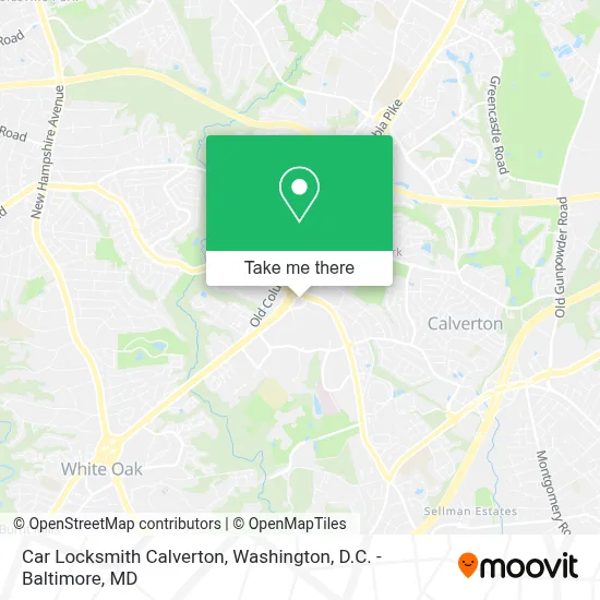 Car Locksmith Calverton map
