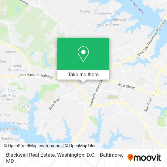 Blackwell Real Estate map
