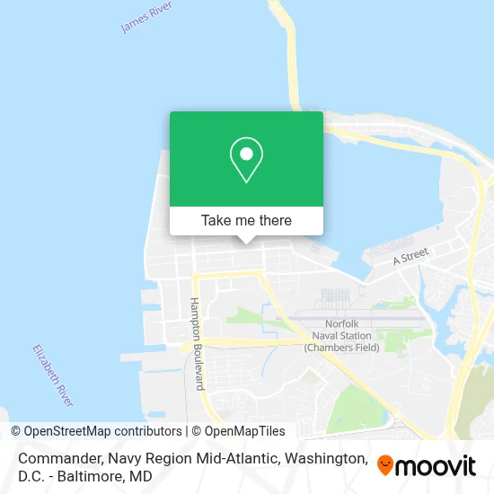 Commander, Navy Region Mid-Atlantic map