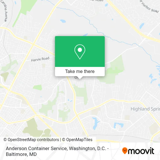 Anderson Container Service map