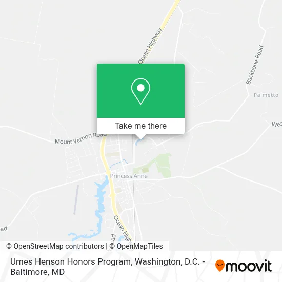 Umes Henson Honors Program map