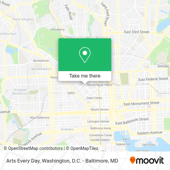 Arts Every Day map