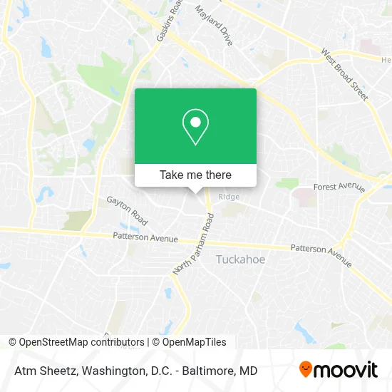 Atm Sheetz map