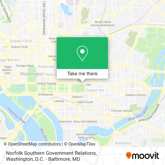 Norfolk Southern Government Relations map