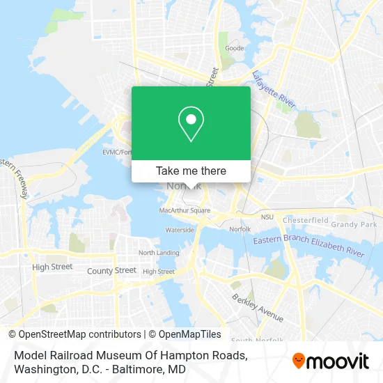 Model Railroad Museum Of Hampton Roads map