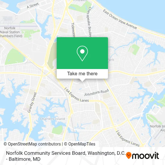 Norfolk Community Services Board map