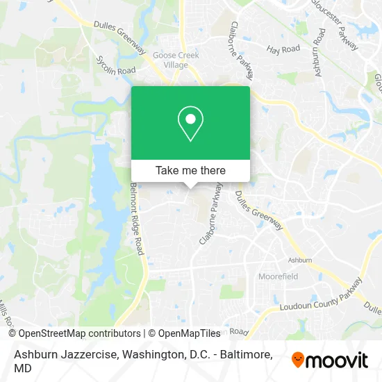 Ashburn Jazzercise map