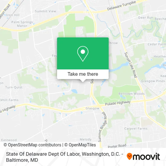 State Of Delaware Dept Of Labor map