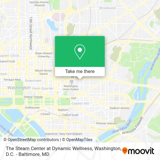 The Steam Center at Dynamic Wellness map