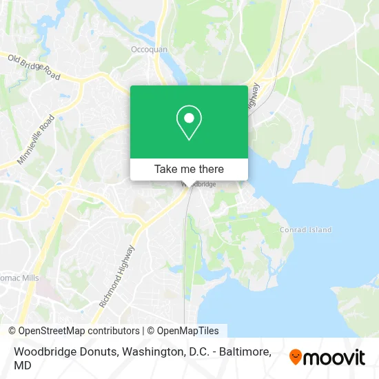 Woodbridge Donuts map