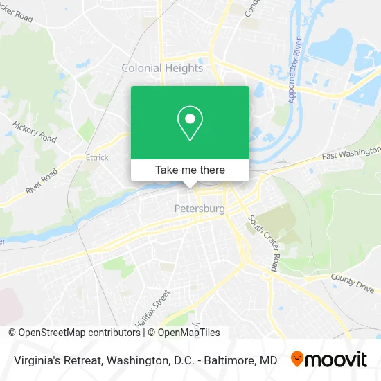 Virginia's Retreat map
