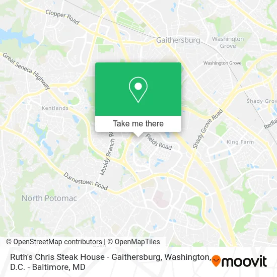 Ruth's Chris Steak House - Gaithersburg map