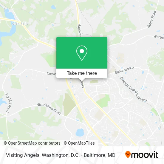 Visiting Angels map