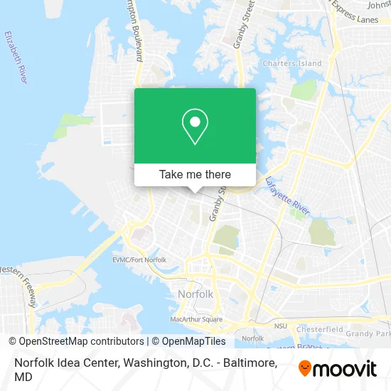 Norfolk Idea Center map