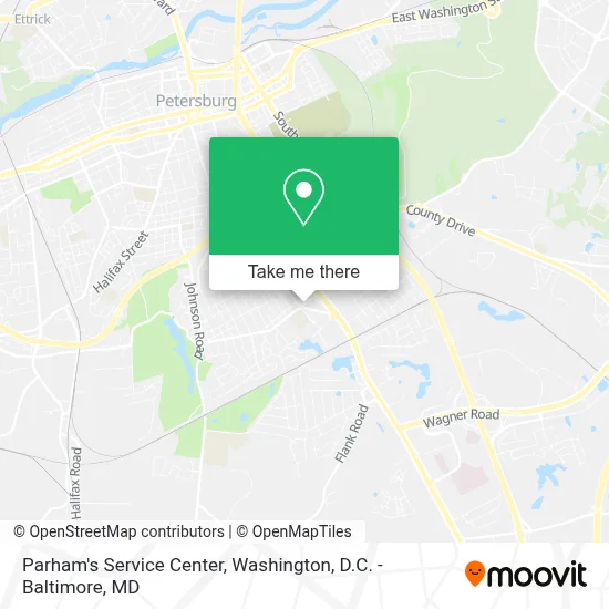 Parham's Service Center map