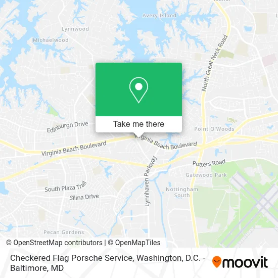Checkered Flag Porsche Service map