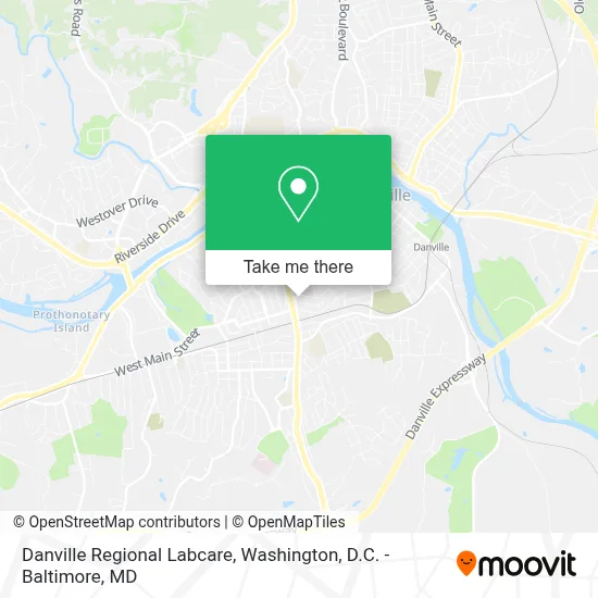 Danville Regional Labcare map