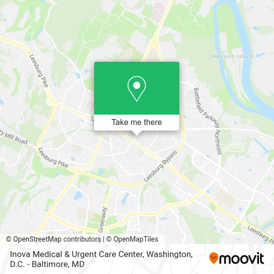 Inova Medical & Urgent Care Center map