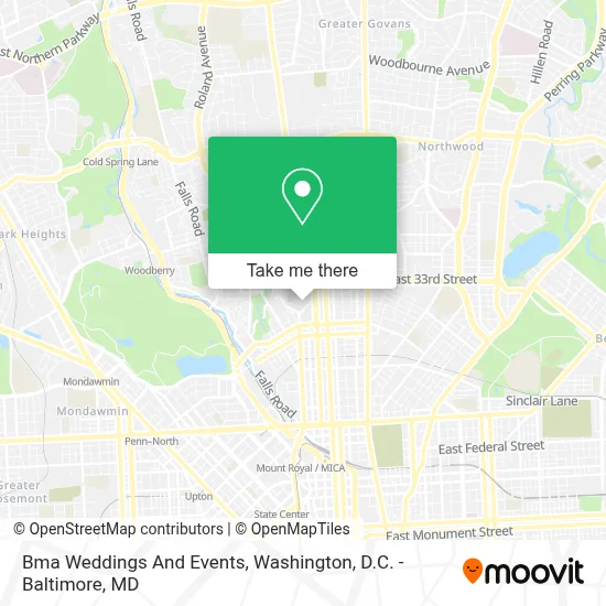 Bma Weddings And Events map