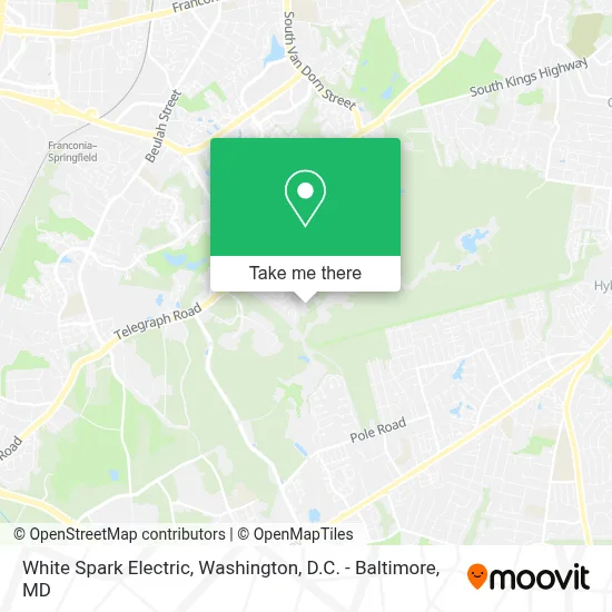 White Spark Electric map