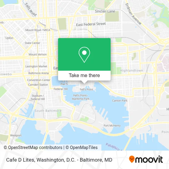 Cafe D Lites map