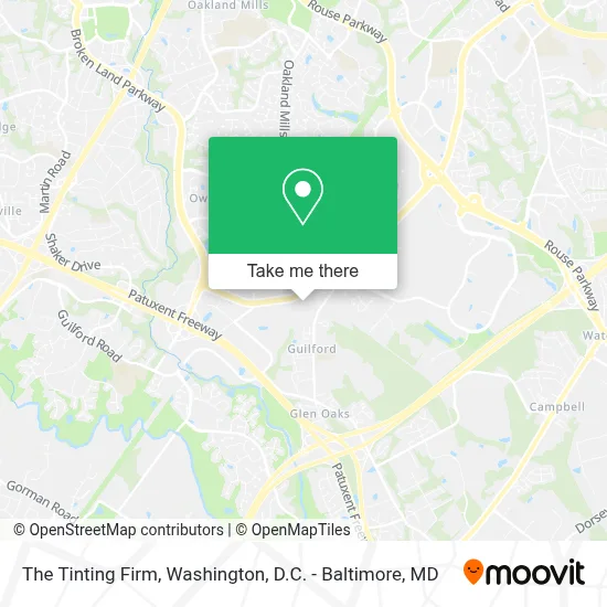 The Tinting Firm map