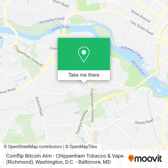 Coinflip Bitcoin Atm - Chippenham Tobacco & Vape (Richmond) map