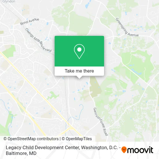Legacy Child Development Center map