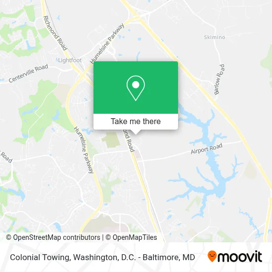 Colonial Towing map