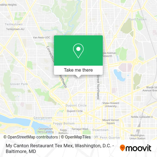 My Canton Restaurant Tex Mex map