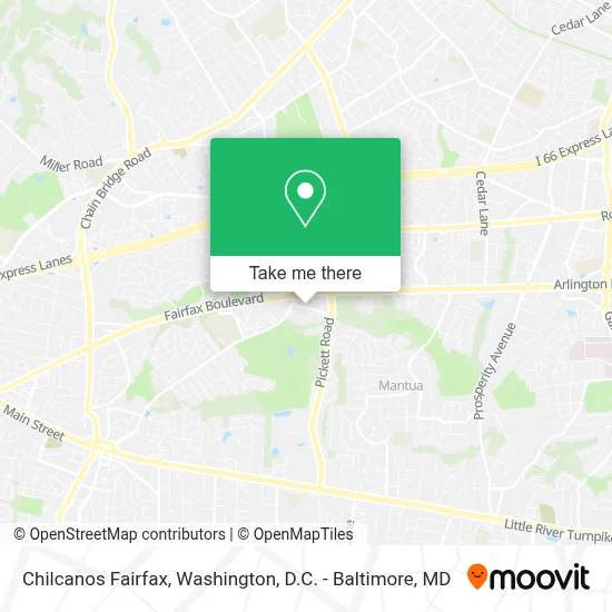 Chilcanos Fairfax map