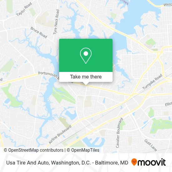 Usa Tire And Auto map