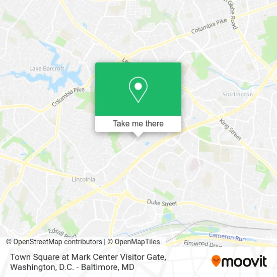 Town Square at Mark Center Visitor Gate map