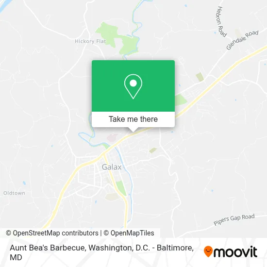 Aunt Bea's Barbecue map