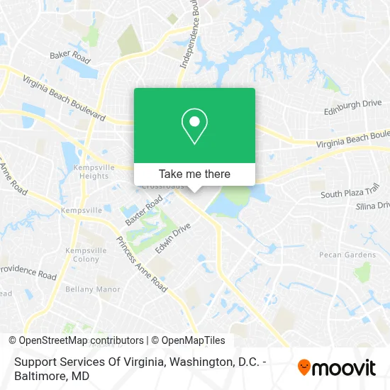 Support Services Of Virginia map