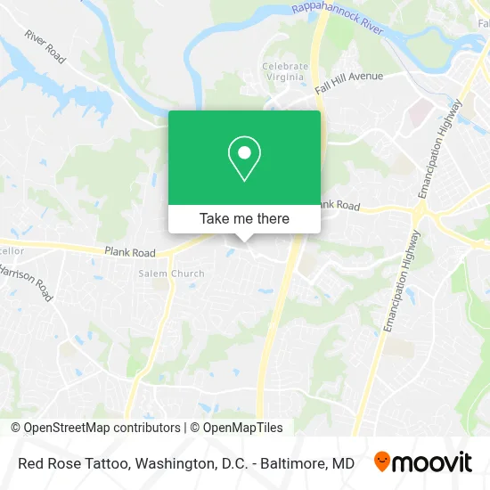 Red Rose Tattoo map