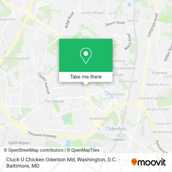 Cluck U Chicken Odenton Md map