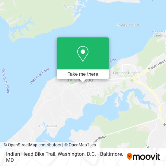 Indian Head Bike Trail map