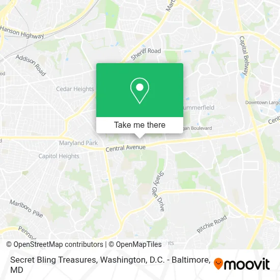 Secret Bling Treasures map